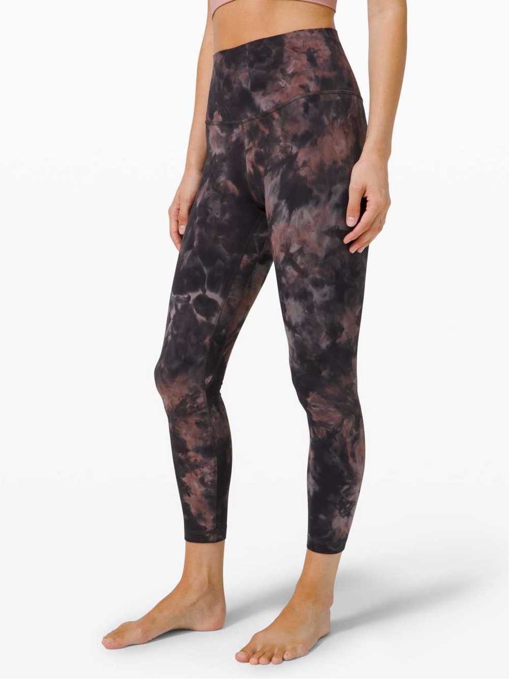✨Lululemon Align Pant 25" Diamond Dye Graphite Grey Pink Pastel Leggings Size 16